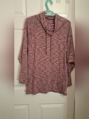 Cozy Penningtons Marled Cowl Neck Pullover - Mauve